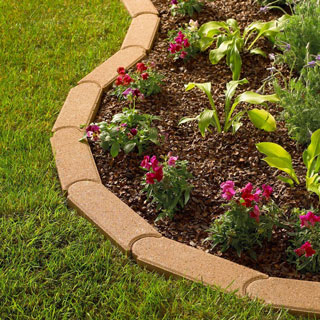 Bullet edging for yard and garden