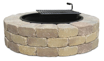 This Fire Ring is available with or without swing-away metal grate