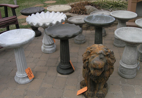 bird baths at Patio Town