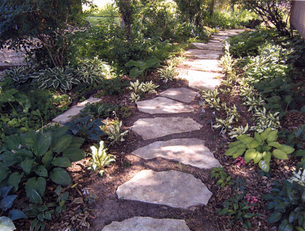 Flagstone makes an attractive, natural-looking path